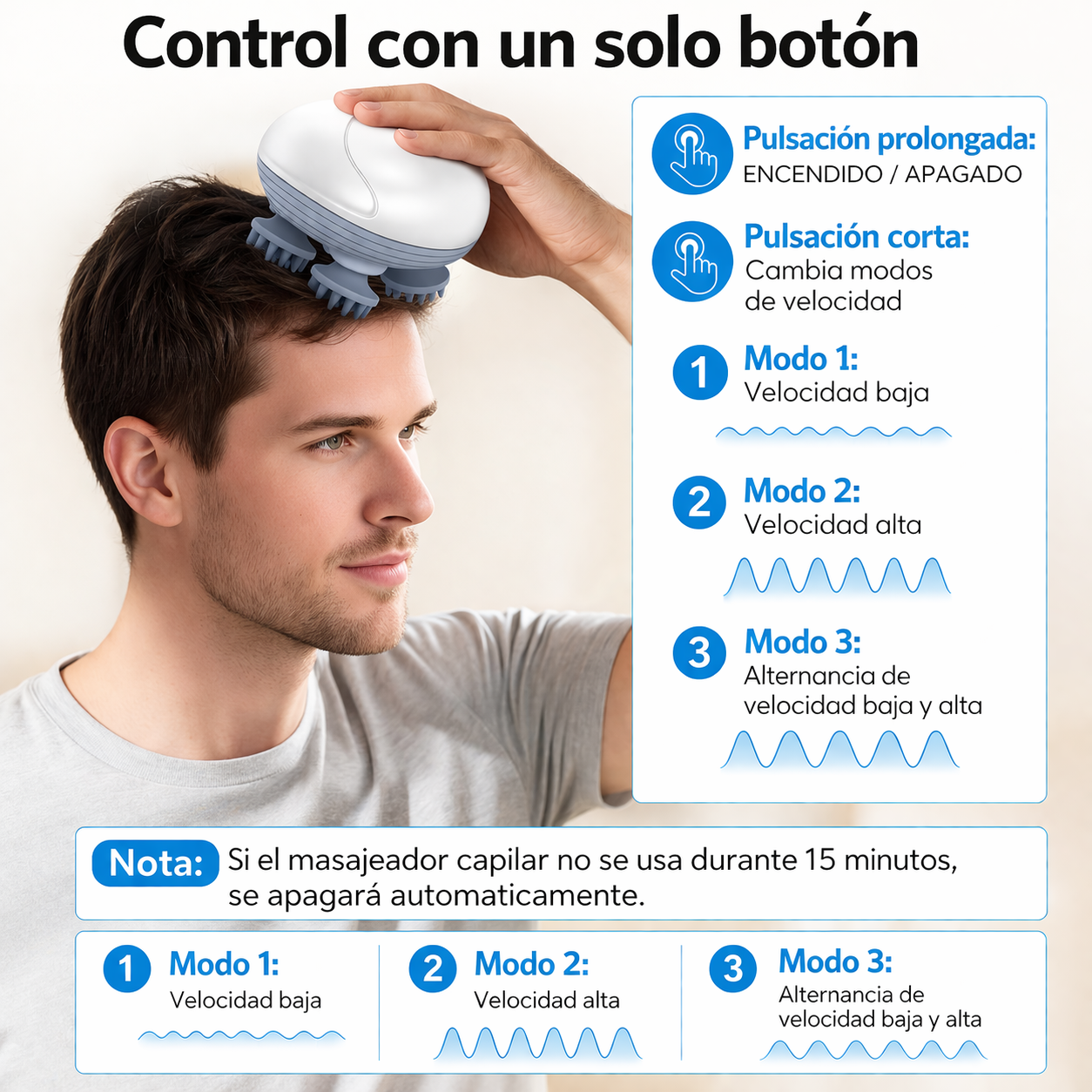 Masajeador Inteligente de Cuero Cabelludo - Experiencia de Spa en Casa