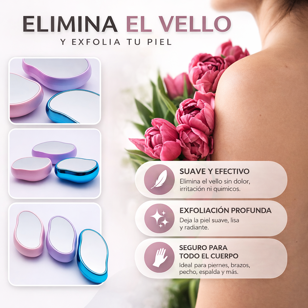 Depiladora Crystal Exfoliante 2 en 1 – Piel Suave Sin Dolor