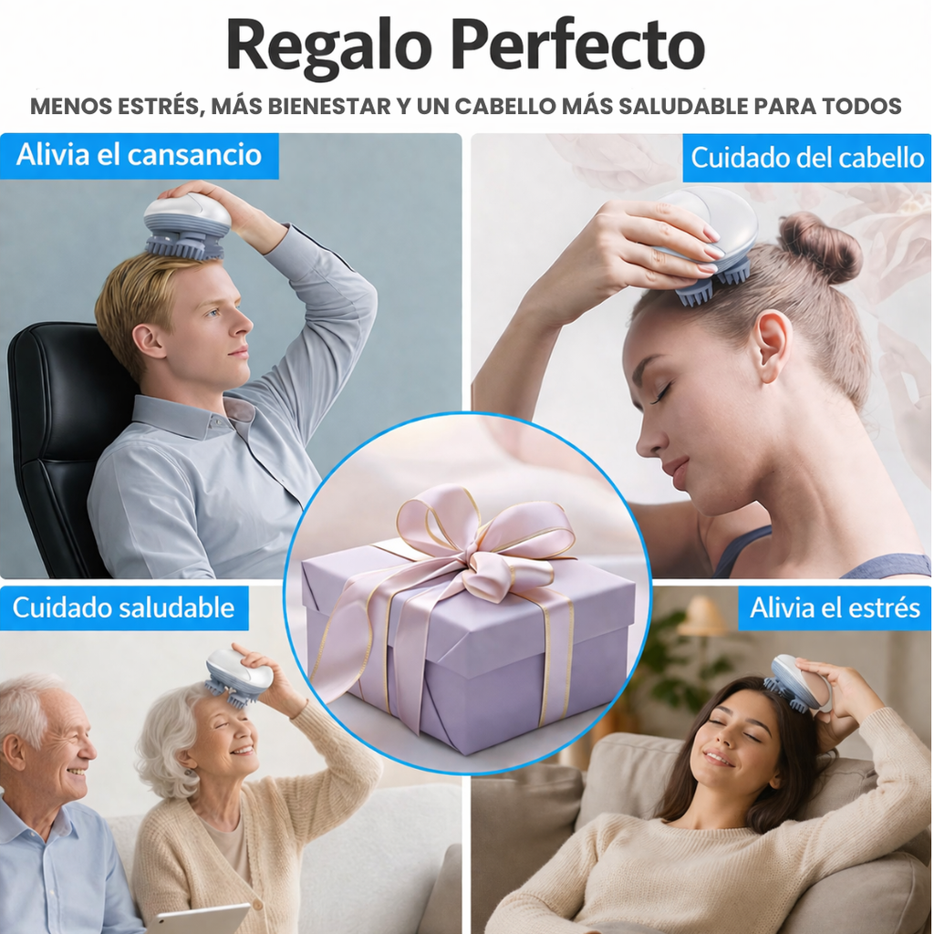 Masajeador Inteligente de Cuero Cabelludo - Experiencia de Spa en Casa